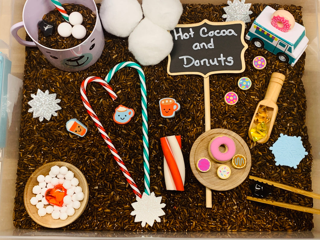 Hot Cocoa Stand and Donut Mobile Sensory Kit