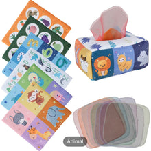 Load image into Gallery viewer, Baby Tissue Box Toy, Sensory Toy for Baby 6-12 months
