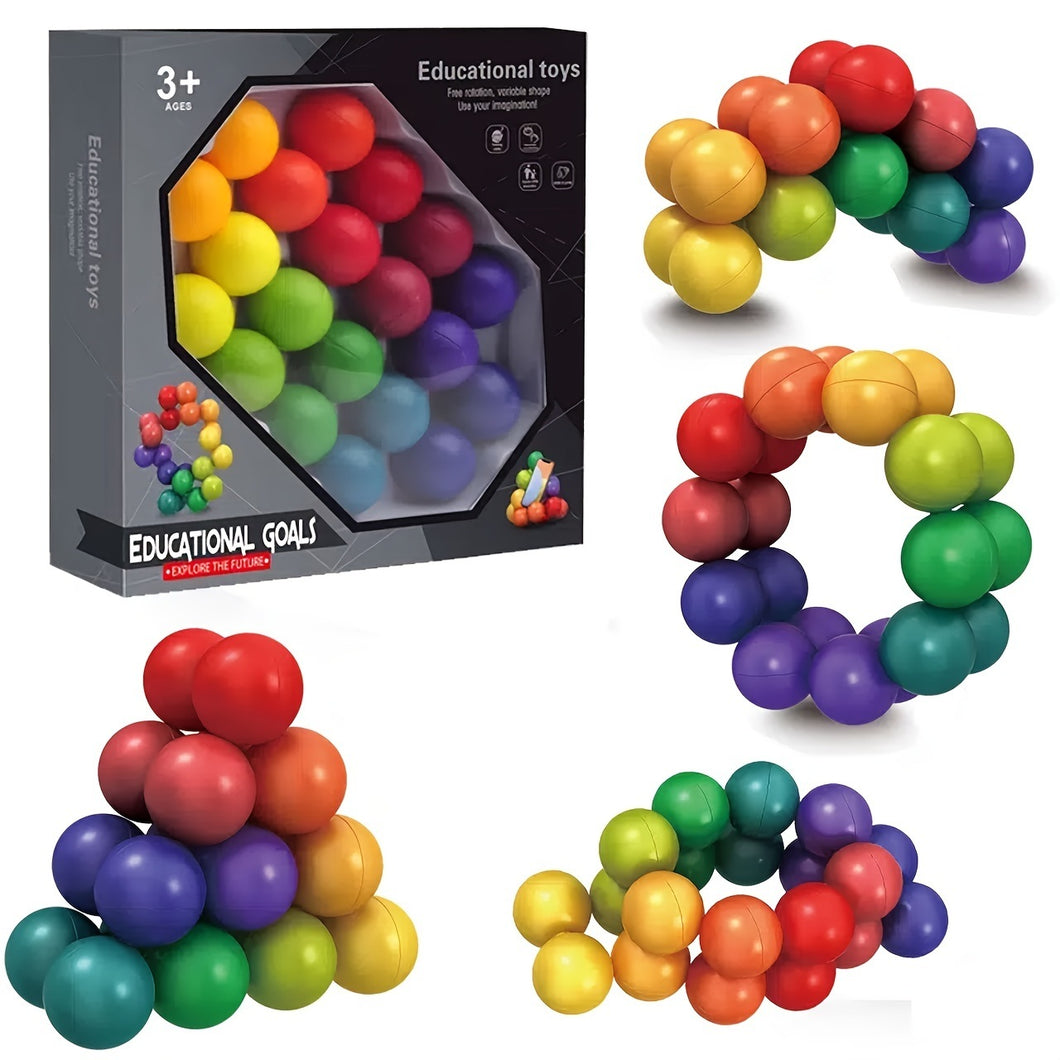 Rainbow Rotating Decompression Balls, Fidget, Sensory Fidget, Stress Relief Fidget